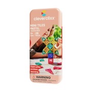 Cleverclixx – Magnetická stavebnice Mini Tiles Pack Pastel – 28 ks