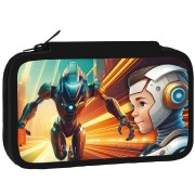 Školní penál pro kluky dvoupatrový Stil Sci-fi