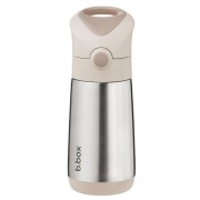Termoska na pití s brčkem 350 ml - béžová