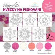 Pískování pro děti sada Vánoční HVĚZDY – RŮŽOVOBÍLÉ