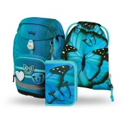 Školní batoh BAAGL Airy Plus Butterfly - 3dílný set