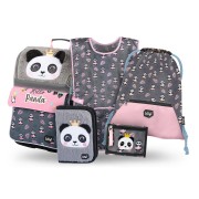 Aktovka Baagl Zippy Panda - 5dílný set
