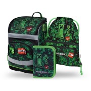 Aktovka Baagl Zippy plus Minecraft Boom - 3dílný set